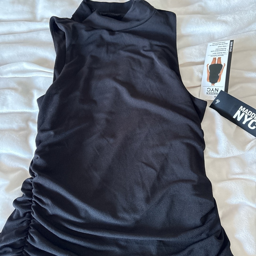 Little black dress by Steve Madden Chic Black Ruched Dress - Picture 5 of 6